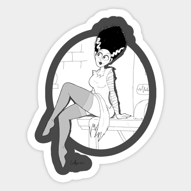 Pin-Up Bride Sticker by The Amazing Chris Godbey!